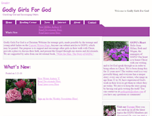 Tablet Screenshot of godlygirlsforgod.com